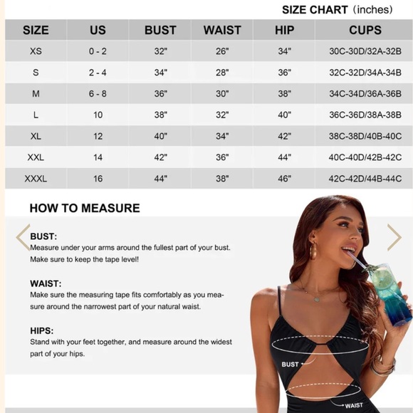 NWoT Rorcie Cut-Out Tummy Controlled One Piece Swimsuit XXL - Picture 4 of 7